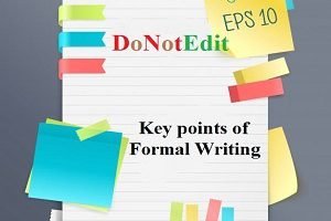 Key points of Formal Writing
