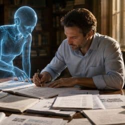 Researcher using ChatGPT in academic writing to edit a scientific manuscript,