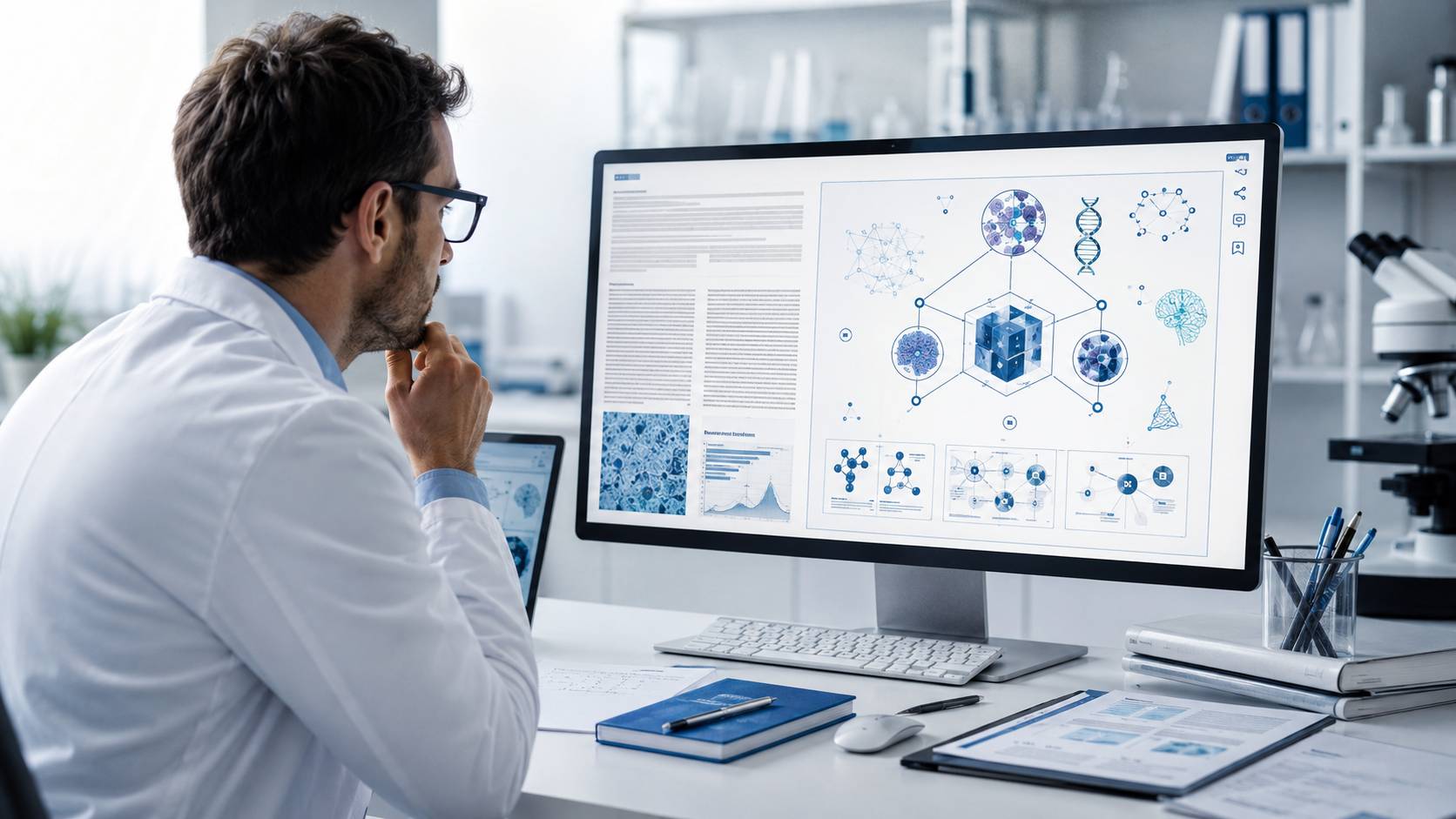 Researcher creating a professional Graphical Abstract for a scientific research article